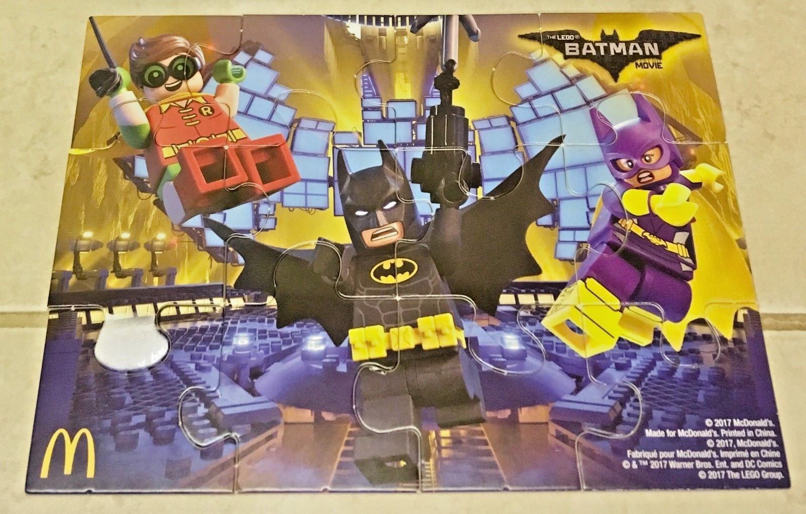 FREE S/H! McDonald's 2017 Lego Batman Movie Puzzle COMPLETE in Collectible Tin