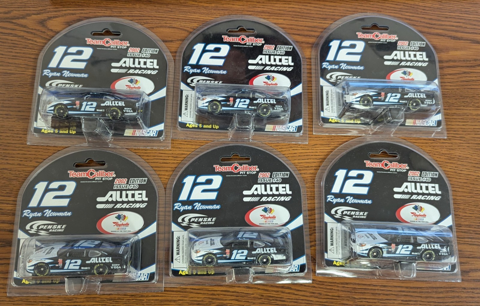 6 TEAM CALIBER NASCAR 2002 EDITION ISSUE #40 RYAN NEWMAN 12, 1:64 RACE CARS