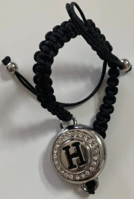 Ginger Snaps Monogram  H  Bracelet Woven Adjustable Band NEW