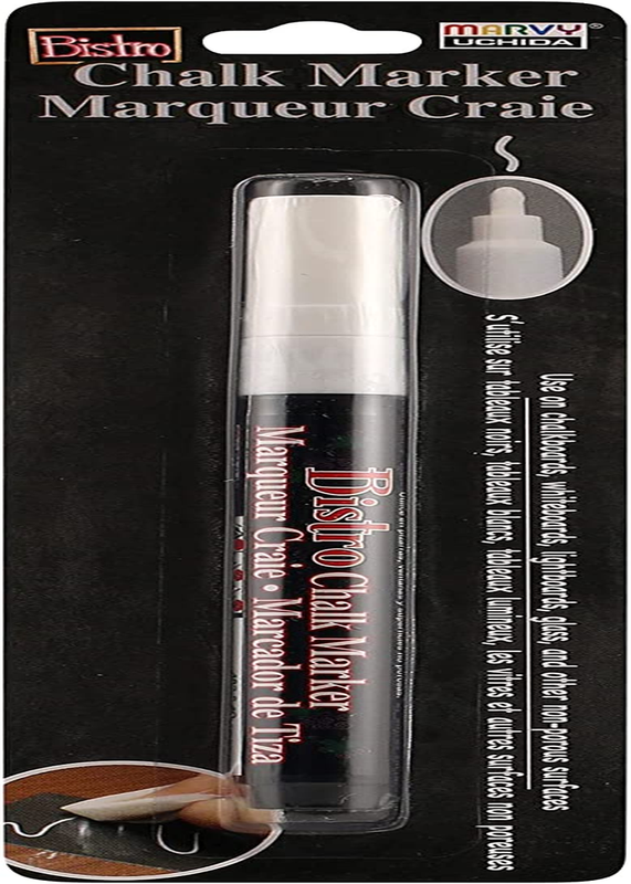 of America 482-C-0 Fine Point Bistro Window Chalk Marker, Wh