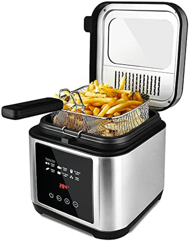 With Basket For Home Use, Led Display, 2.6 Qt Capacity, Temp