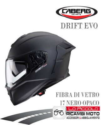 Caberg Full-Face Drift Evo Fiber Glass 17 Matte Black Mis L 59-60