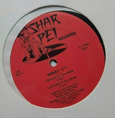 MIKEY ''C'' Rythem of the Drum 12'' Vinyl Shar Pei Records 1987 Sealed Electronic