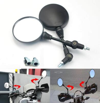 Evomosa Motorcycle Side Mirrors ,Universal Motorbike Rear View Folding Round fit