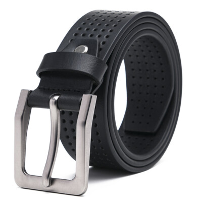 Men's Casual Genuine Full Grain Leather Belts for Men 1.5inch Width