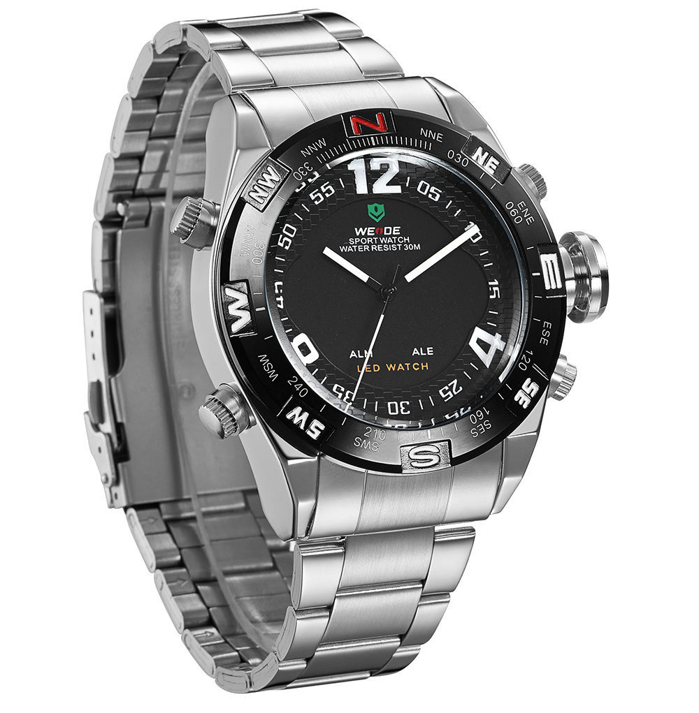 Relojes de Pulsera Banda de Plata Weide