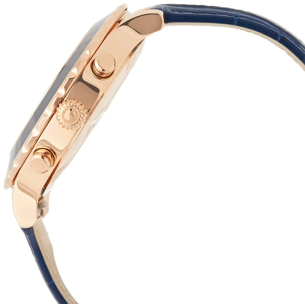 Pre-owned Swarovski Authentic  Octea Lux Watch With Blue Leather Strap