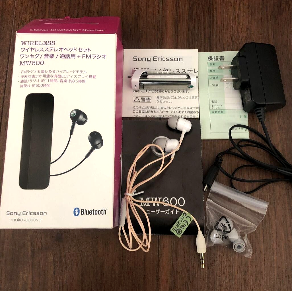 SONY Ericsson MW600 earphones Sony Mobile Bluetooth wireless stereo head used eBay