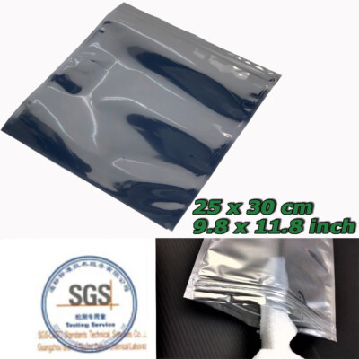 Anti Static Shielding Translucent Reclosable Zip Lock Bags 25x30cm 9.8x11.8inch