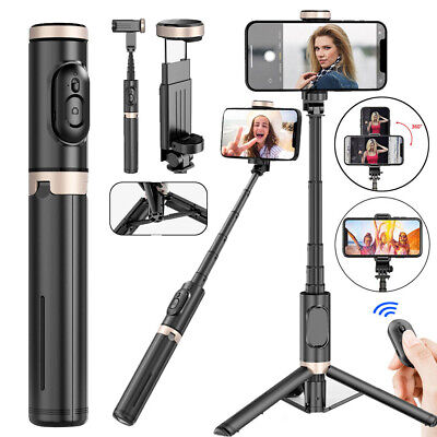 Portable Wireless Remote Selfie Stick Tripod Phone Stand For iPhone Samsung