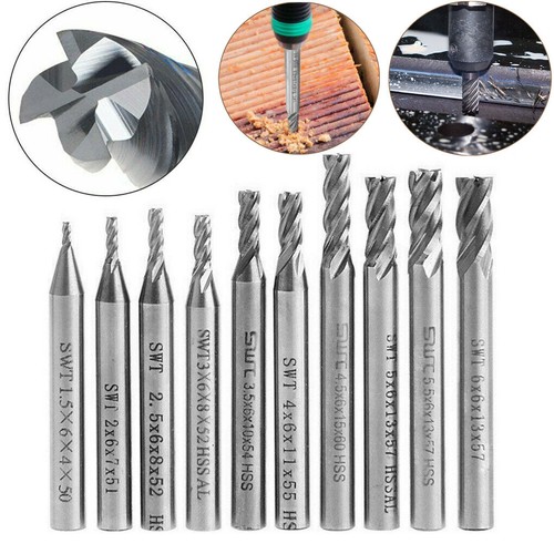20mm Cutting Dia 4 Twist Flute HSS Flat End Drill Mill Cutter Tool