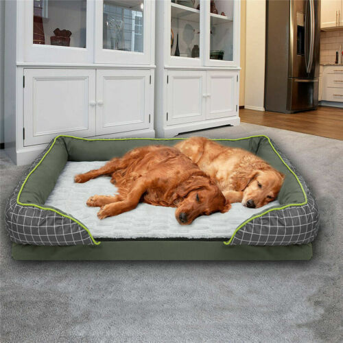 Heavy Duty Orthopedic Dog Bed Bolster Soft Cover Pet Sofa Be
