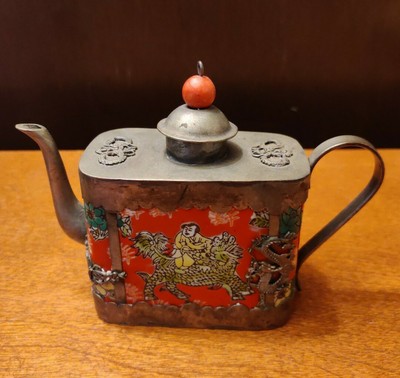 C18th AGATE Ware Possibly Sussex Pottery Small TEA CADDY