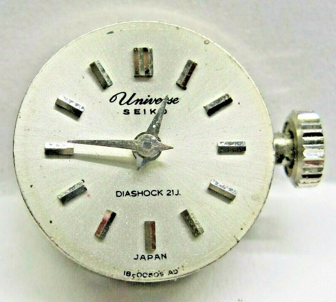 時計 SEIKO Universe DIASHOCK 14KWG 180200 VINTAGE SEIKO UNIVERSE DIASHOCK 21 JEWELS WATCH MOVEMENT. 13