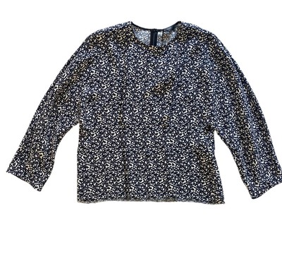 JOSEPH Silk Printed Fred Blouse Long Sleeve Tweed Richter Print Large NWT $595