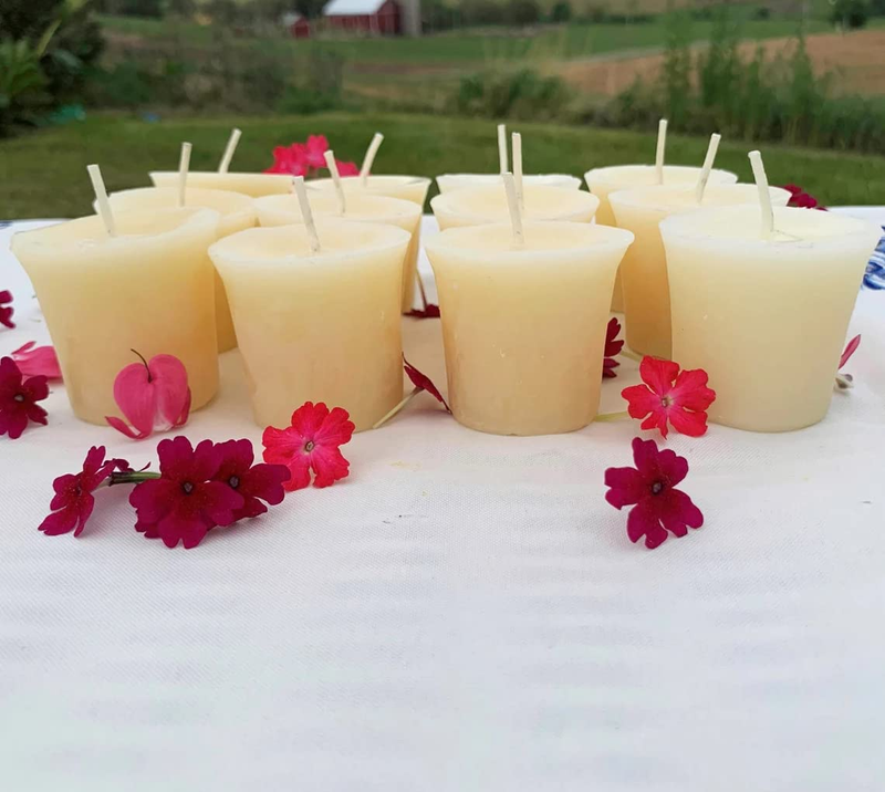 100% Natural White Beeswax Votive Candles/ in Usa/Bulk/Pure 