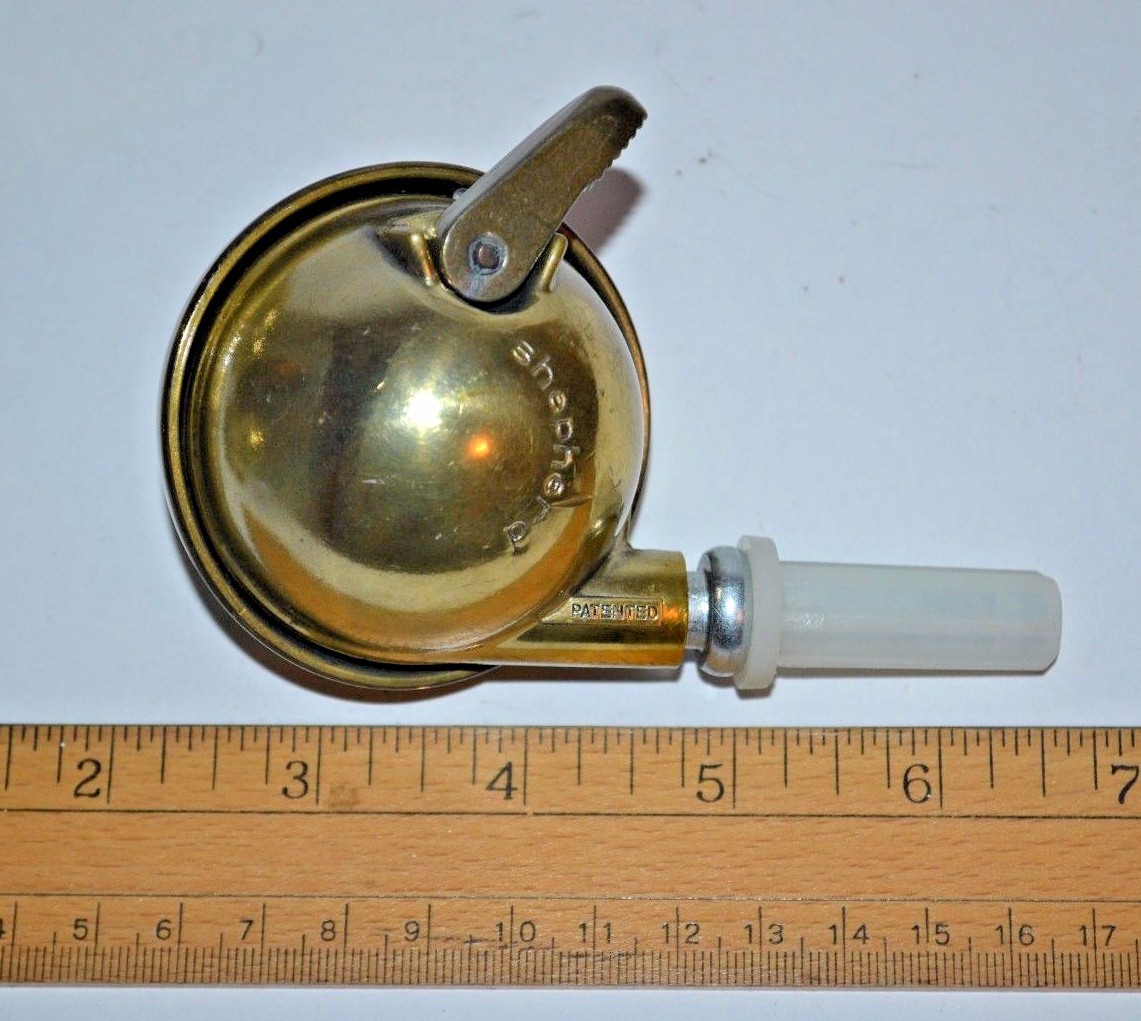VTG Set of 4 Shepherd Brass Finish Wheels Casters 2 1/2