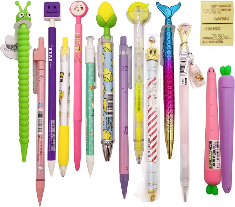 S With Erasers And Leading Refills