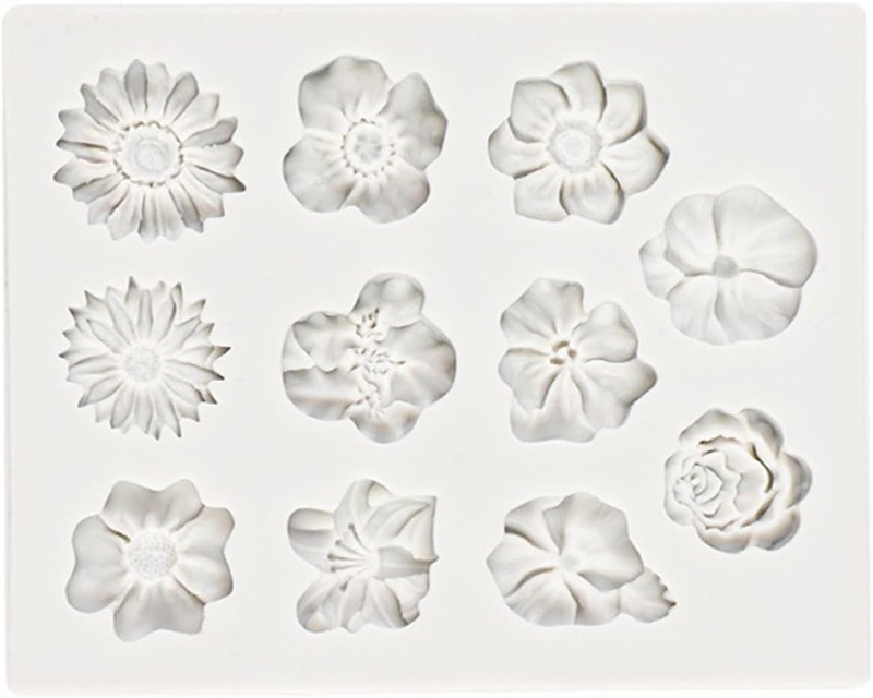 3D Silicone Flower Lace Fondant Mould, Cake Border Decor Baking Mold, Sugarcraft