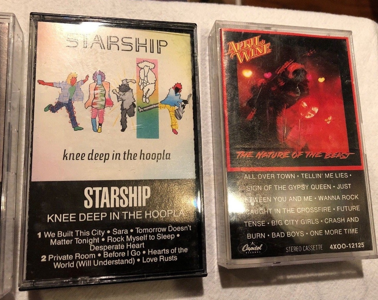 Lot of 10--70's 80's Rock Cassette Tapes Led Zeppelin 4, Foreigner, Starship, +7