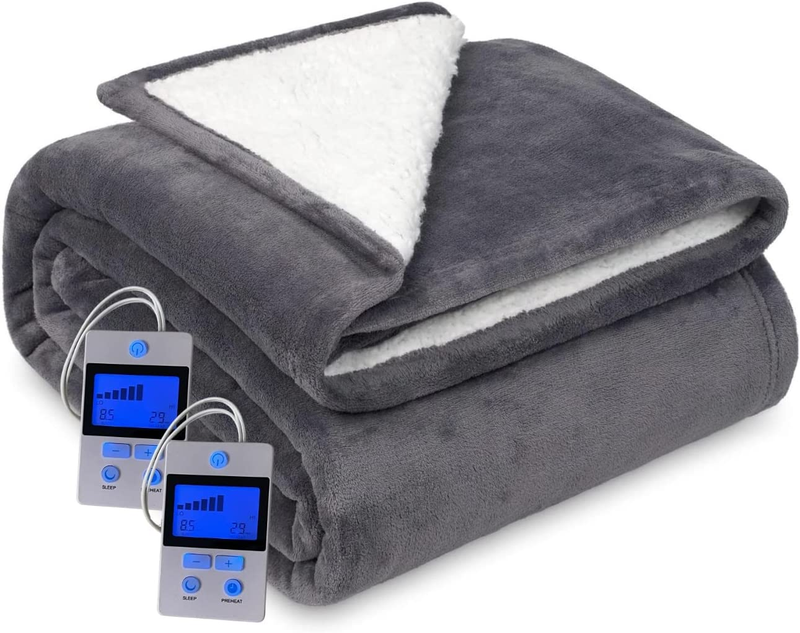 Sunset Low Voltage Heated Electric Blanket , Digital Controls, 10 Heat Levels, P