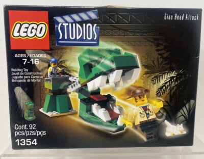 LEGO Studios Dino Head Attack 1354 Vintage 2000 New In Box Retired