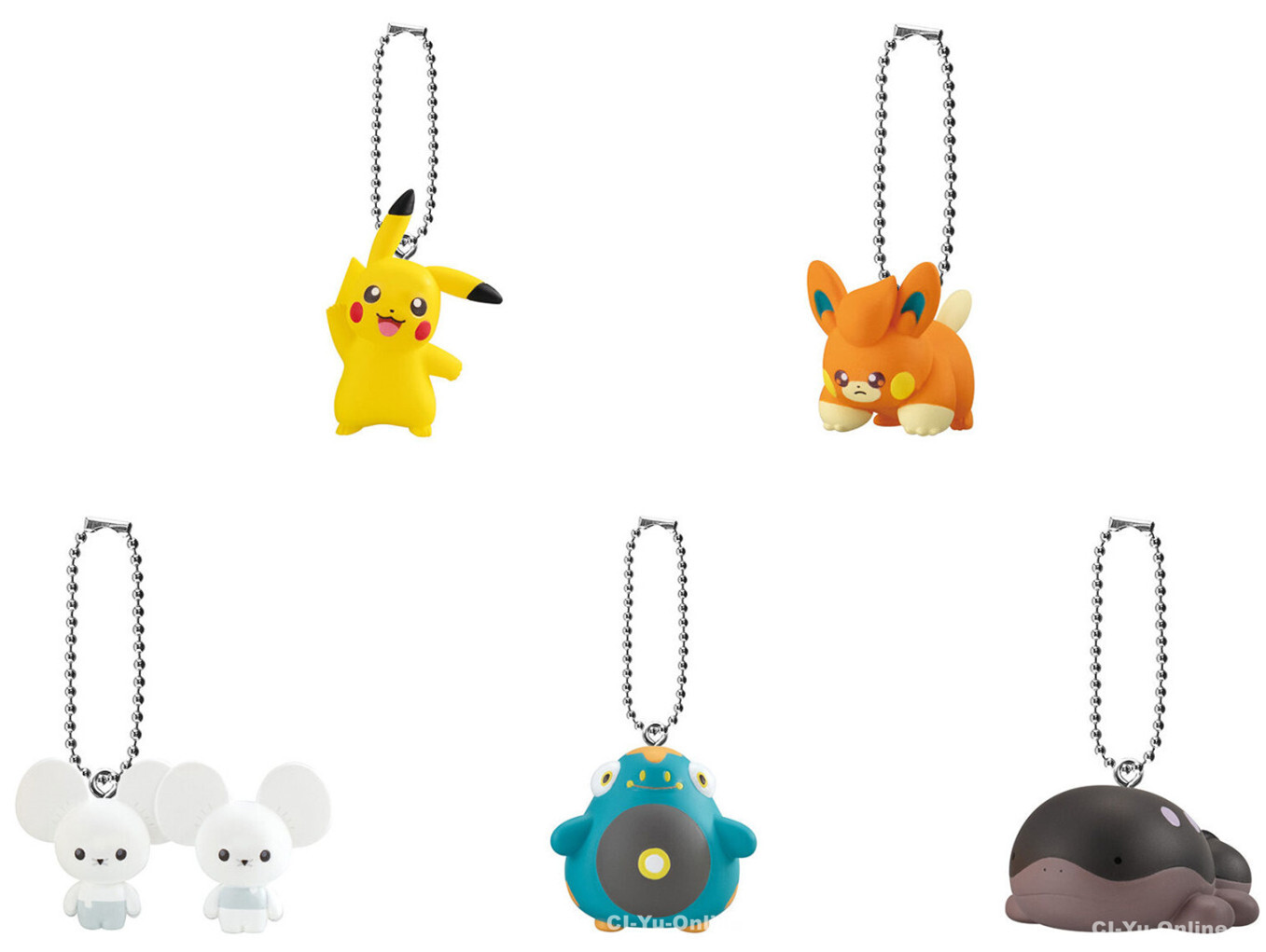 Bandai Gashapon Pokemon Mini Figure Keychain Pawmi Tandemaus