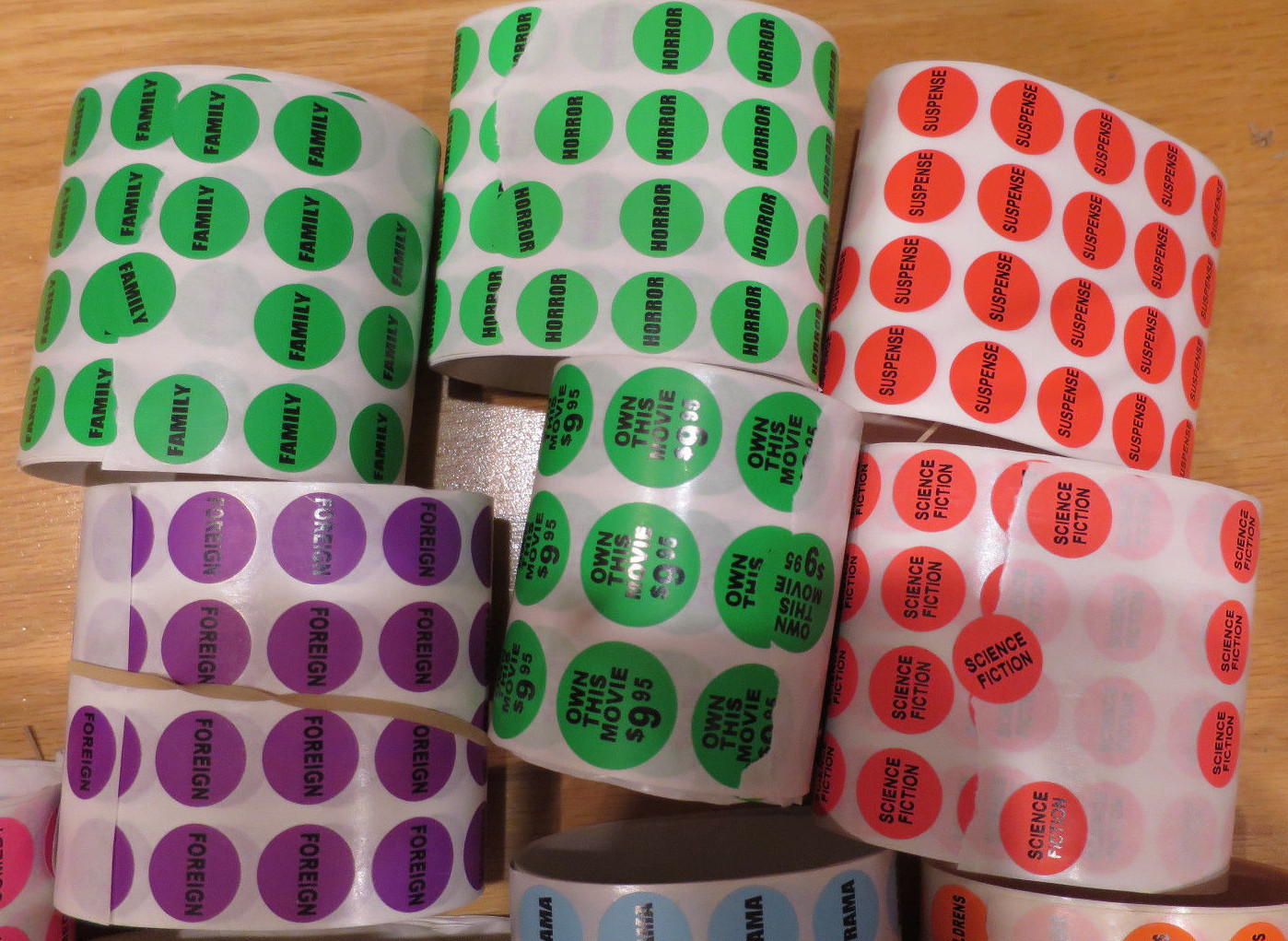 Lot Of DVD Stickers Labels for Insert Logo Video