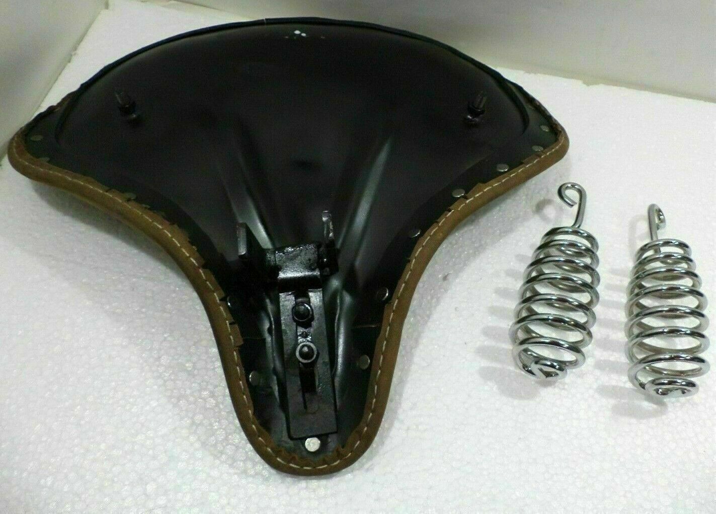 For Royal Enfield UCE Classic 350 500 Rusty Brown Pure Leather Front Seat  