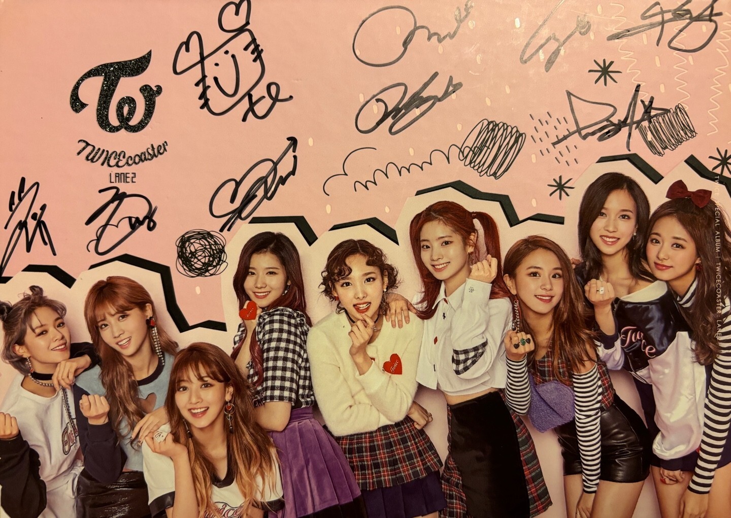 TWICE [TWICE COASTER : LANE 2] All Member Autographed Signed