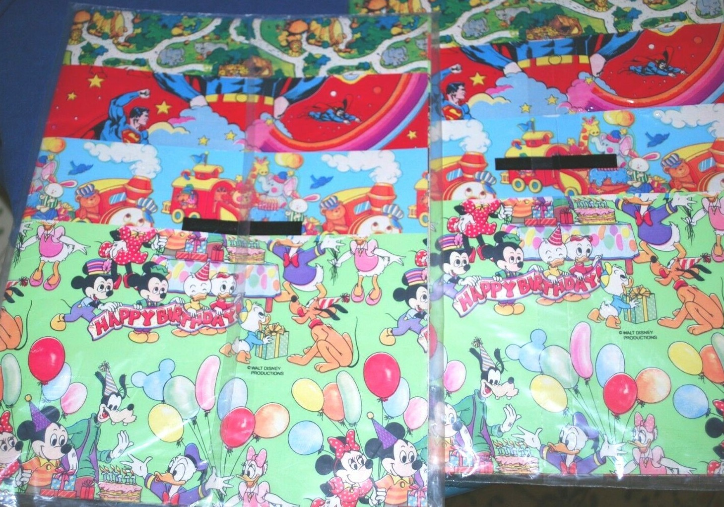 lot of Vintage Children's Wrapping Paper Super Friends/Walt Disney & others