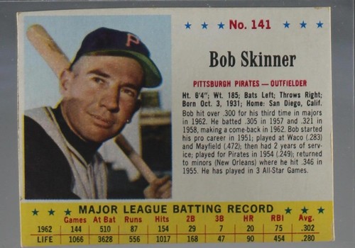1963 Jell-O - Bob Skinner #141