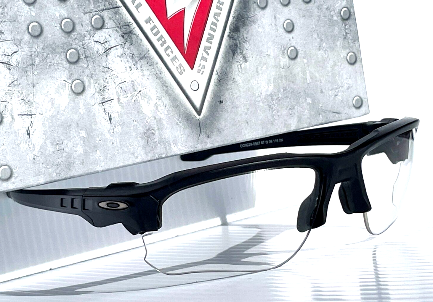 Pre-owned Oakley Si Speed Jacket Matte Black Frame Clear Tr22/tr45 Lens Sunglass 9228-05