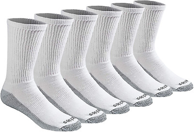 Dickies Men's Dri-tech Moisture Control Crew Socks 6 pack Shoe Size 12-15