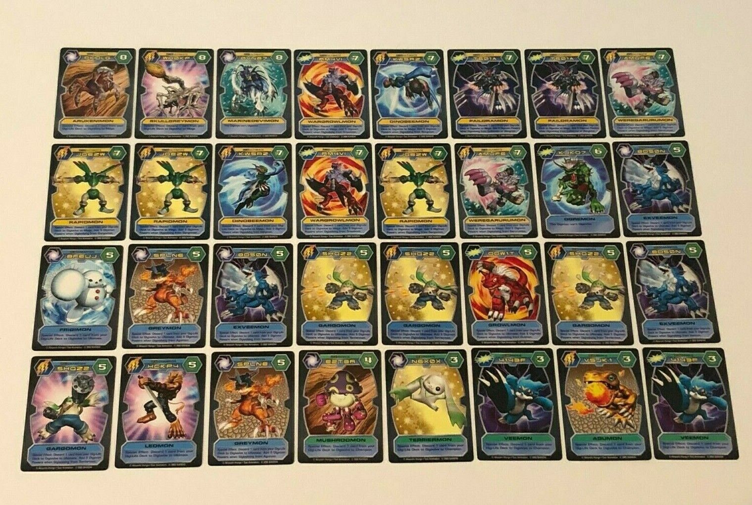 Bandai Digimon D-Tector Lot of 32 Trading Card Game Ultimate C...