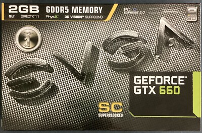 EVGA NVidia GeForce GTX 660 2GB PCIe x16 2.0 Superclock Video Graphics Card GPU
