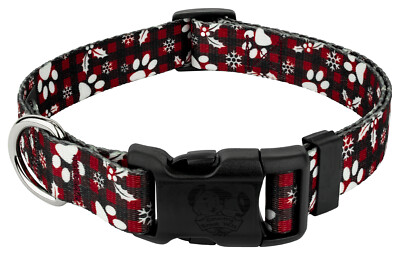Country Brook Petz  Deluxe Christmas Plaid Dog Collar - Made In the U.S.A.