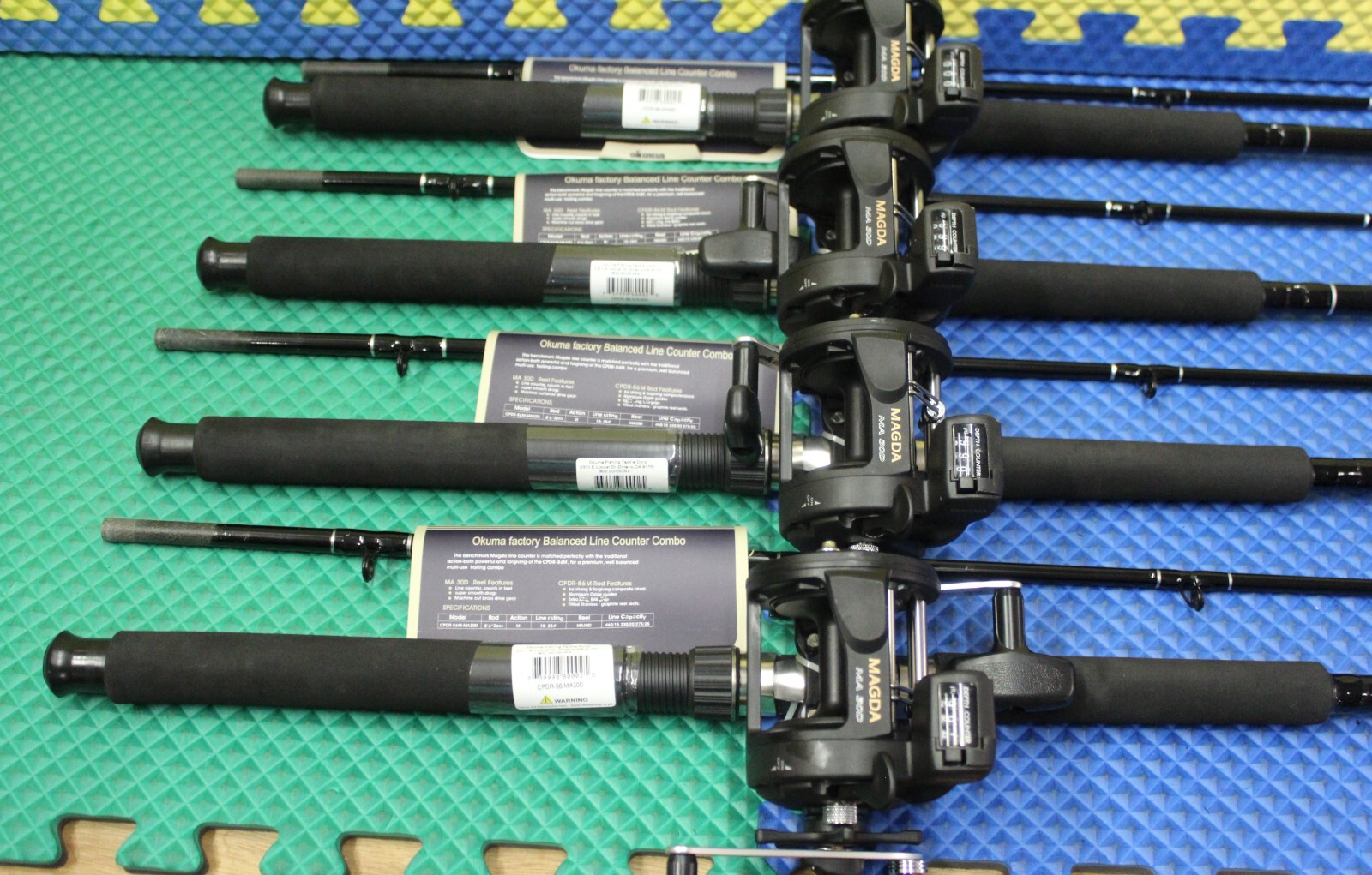 Okuma Black Classic Pro Trolling Combo Medium Rod CPDR-86M-MA30D  4 Pack