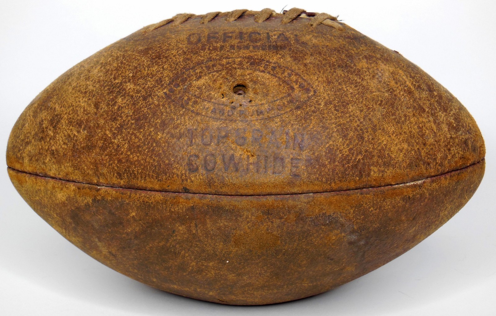 Vintage Westpoint Made in USA 1000 Top Grain Cowhide Leather Football Antique