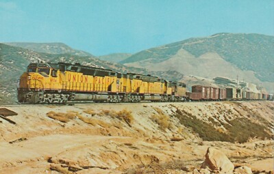 UNION  PACIFIC     Freight train in Cajon Pass, CA.
