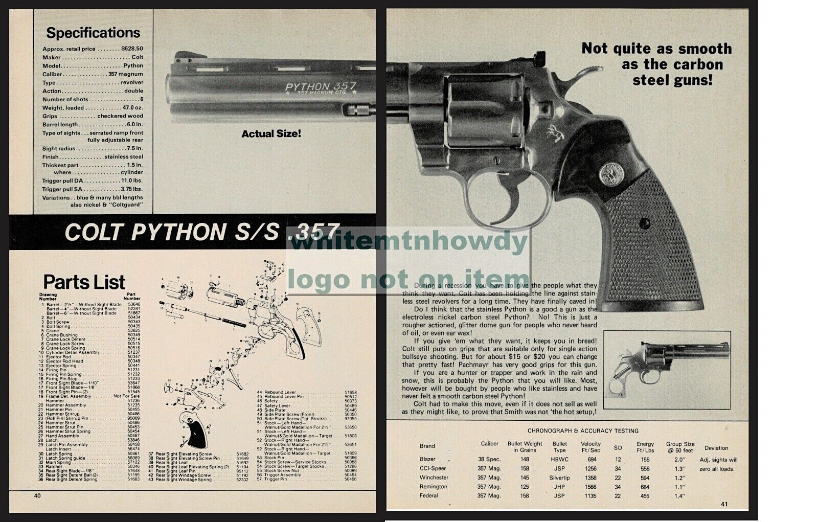 PYIHON 357 magnum-CTG SPG刻印 - メルカリ