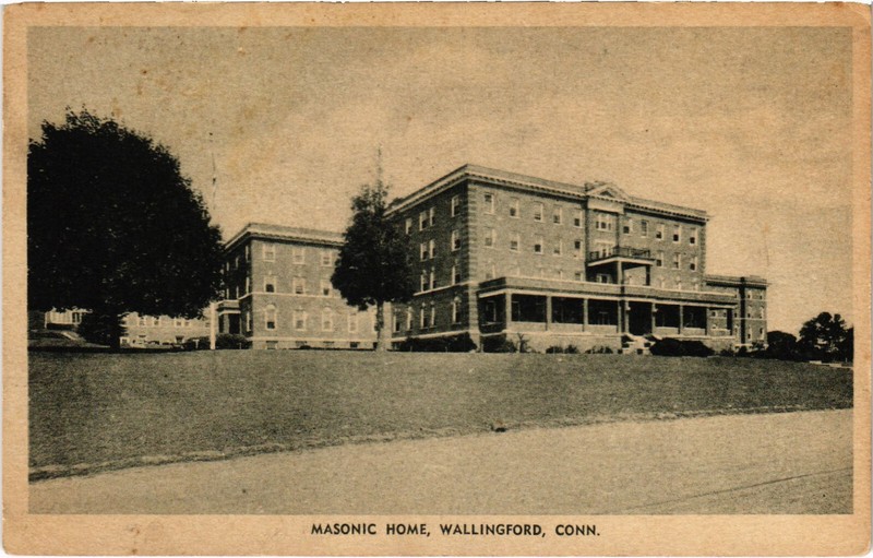 Pc Freemasonry, Masonic Home, Wallingford, Conn, Vintage Postcard (B55594)