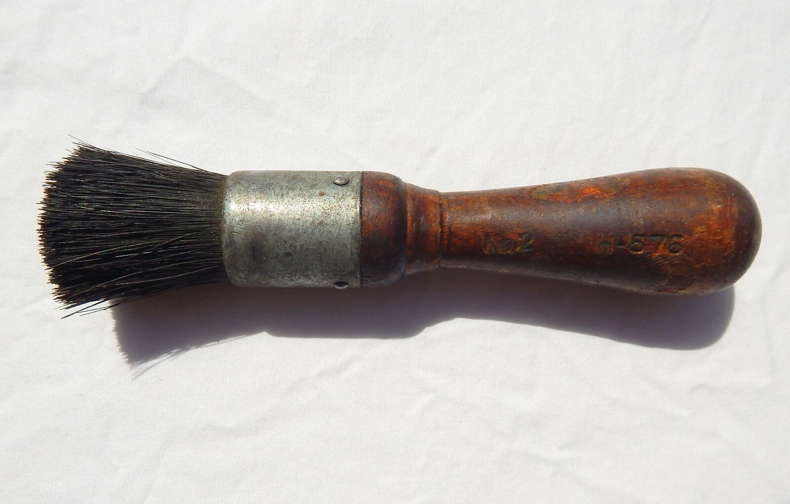 Vintage Osborn Horsehair Paint Brush #6 576 Stenciling Wooden Handle
