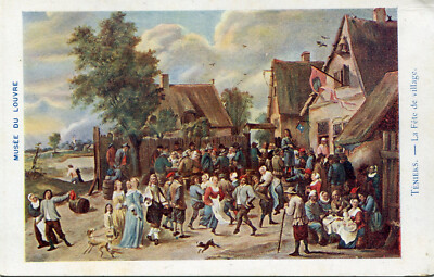 Paris - Musée du Louvre - Téniers - La fête de village - tableau peinture