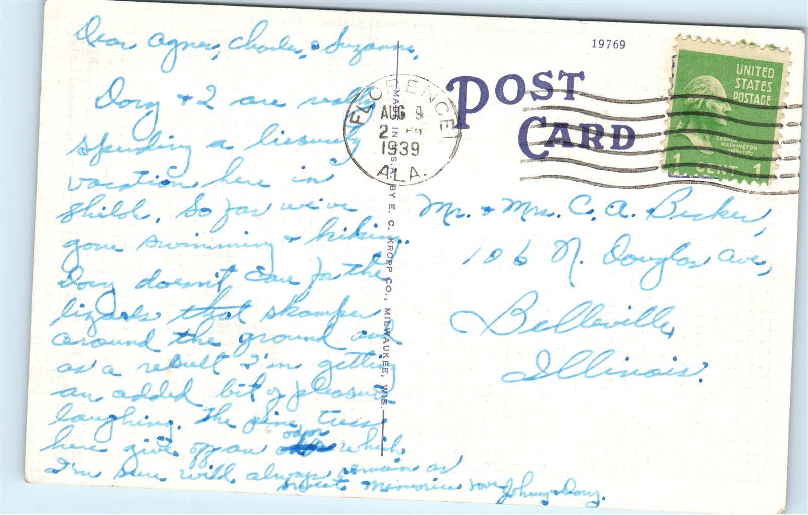 *1930s Main Building Union University Jackson Tennessee Vintage Postcard C54