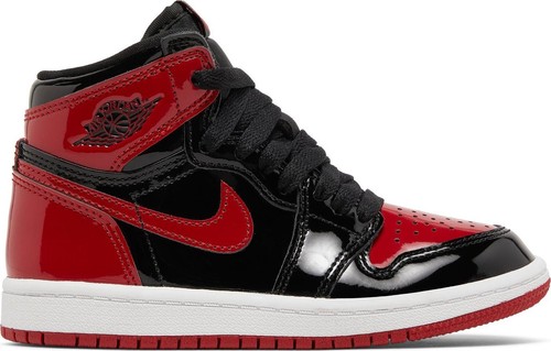 

[AQ2664-063] Дошкольные кроссовки Air Jordan Retro 1 High OG (PS) -quot;Patent Breed-quot;, Black/white-varsity red