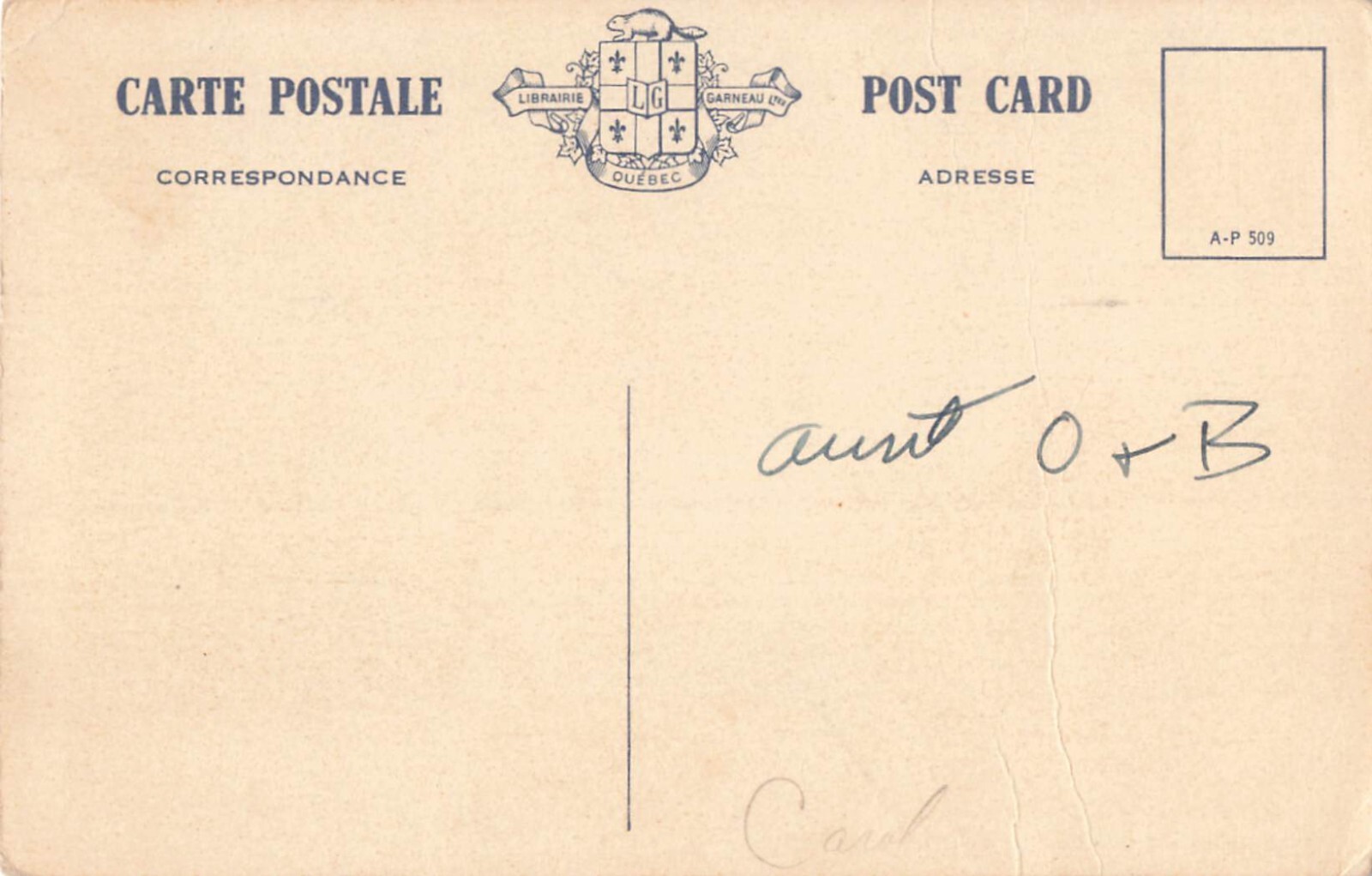 Postcard The Quebec Caleche, Quebec, Canada unposted VTG VPC02.