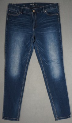 WI07472 GREAT **WHITE HOUSE BLACK MARKET** SKINNY LEG FIT WOMENS BLUE JEANS sz12