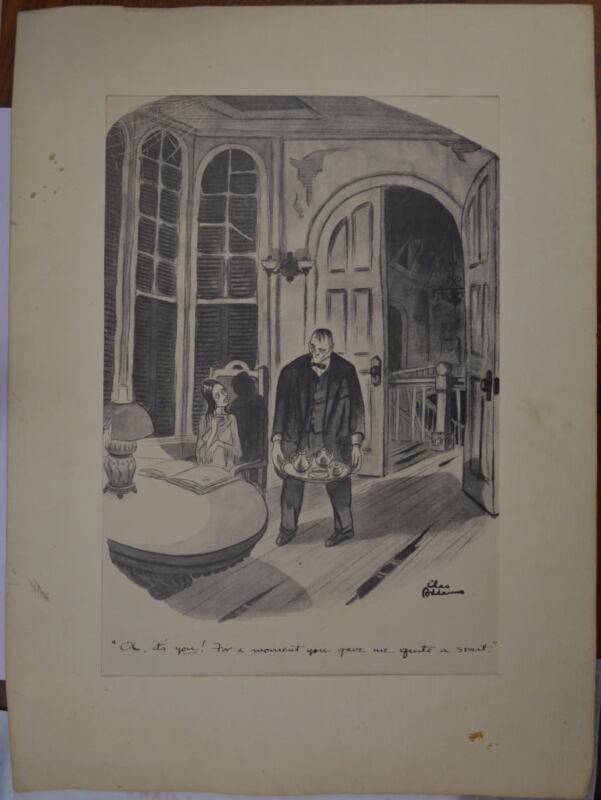 Charles Addams ADDAMS FAMILY Ltd Ed Print YOU GAVE ME QUITE A START Frame 1939 