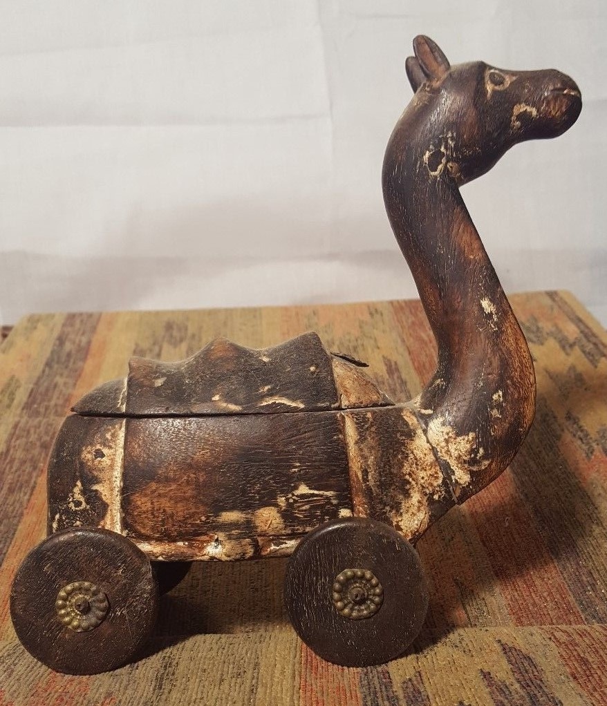 Antique Wooded Horse Pull Toy
